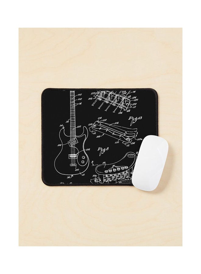 Bass Guitar Mouse Pad Multicolour 