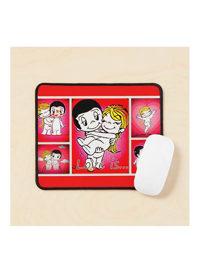 Love Is Happiness Mouse Pad Multicolour