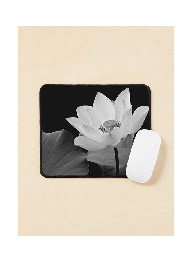 Generic Lotus Flower In  And  Mouse Pad Black 
