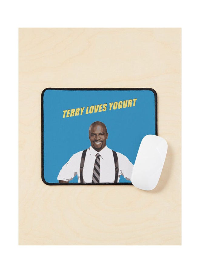 لوحة ماوس مطبوع عليها عبارة "Terry Loves Yoghurt" متعدد الألوان 