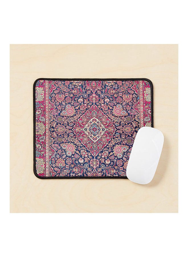 Kashan Central Persian Rug Print Mouse Pad Multicolour
