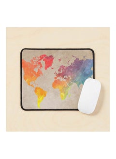 World Map Maps Mouse Pad Multicolour
