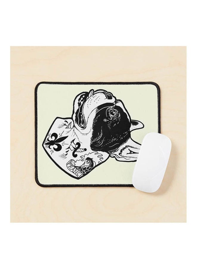 Tattooed French Bulldog Mouse Pad Multicolour 