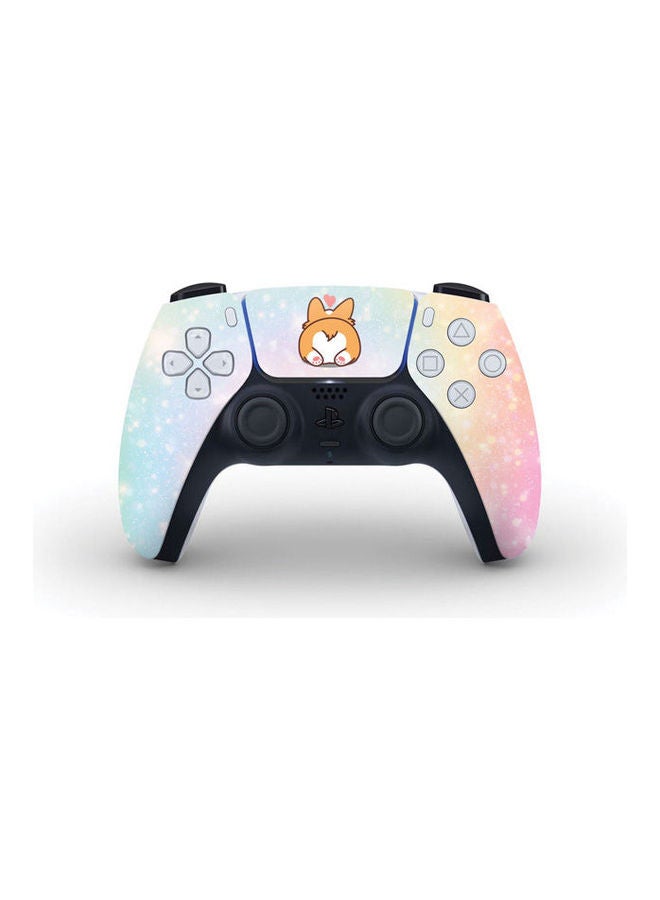 Cute Corgi Pastel Swirl Skin For PS5 Controller