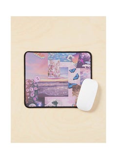Pink Aesthetic Collage Mouse Pad Multicolour