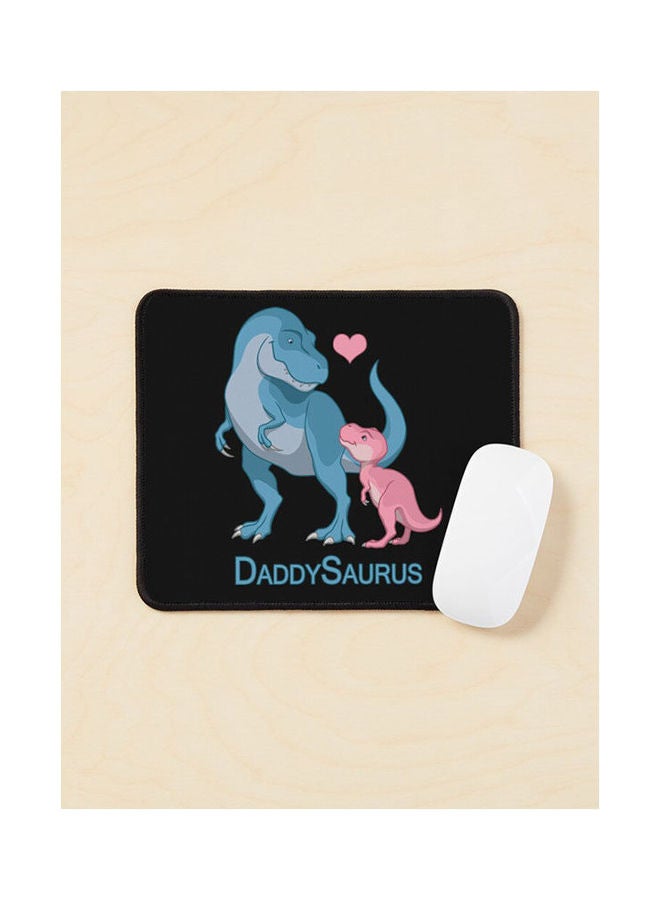 Daddysaurus Father And Baby Girl T Rex Dinosaurs Mouse Pad Multicolour