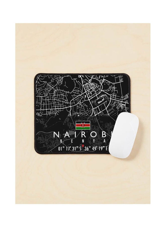 Nairobi Map Kenya Mouse Pad Multicolour