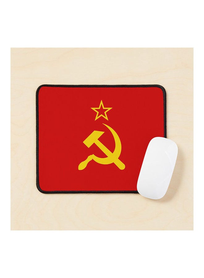 Ussr Hammer And Sickle Cccp Retro Russian Soviet Flag Mouse Pad Multicolour
