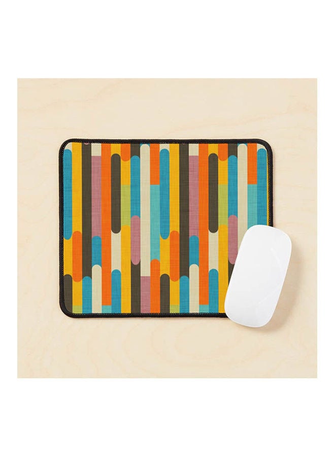 Retro Color Block Popsicle Sticks Orange Mouse Pad Multicolour