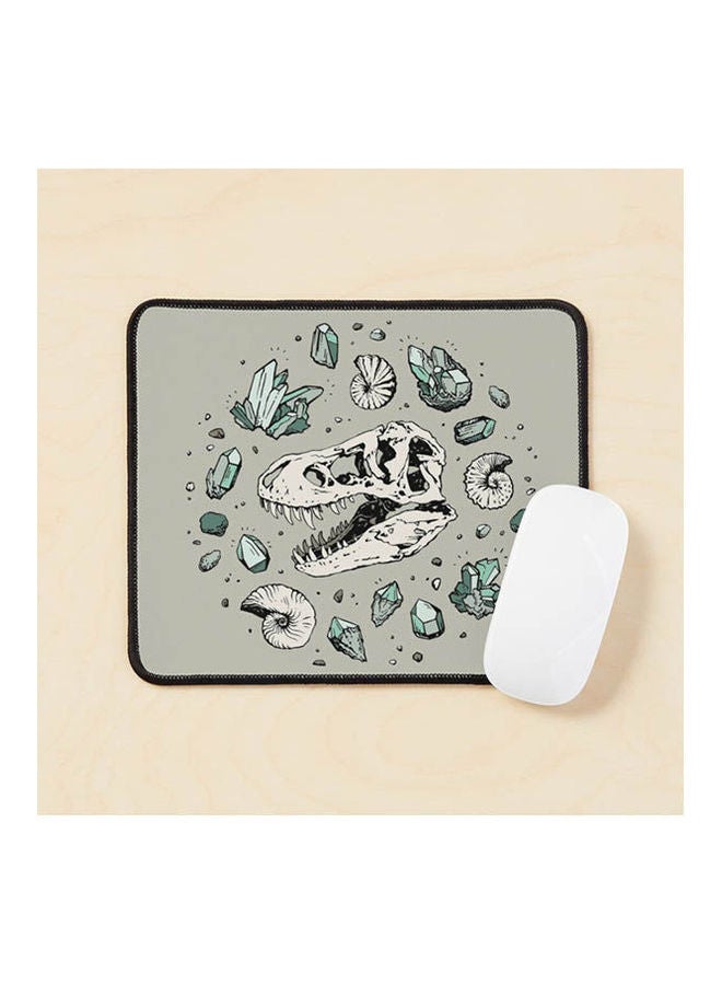 Generic - Geo Rex Vortex Aquamarine Dinosaur Skull Fossil Art Mouse Pad Multicolour - Image 1