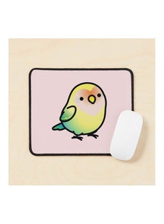 Chubby Peach Faced Pied Lovebird Mouse Pad Multicolour
