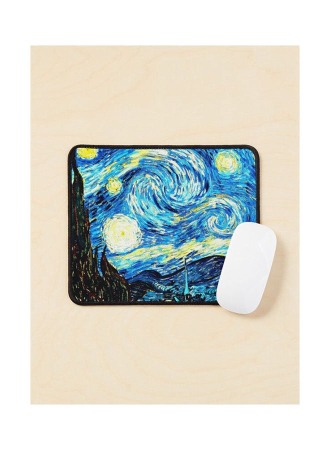 Van Gogh Starry Night Famous Painting Mouse Pad Multicolour