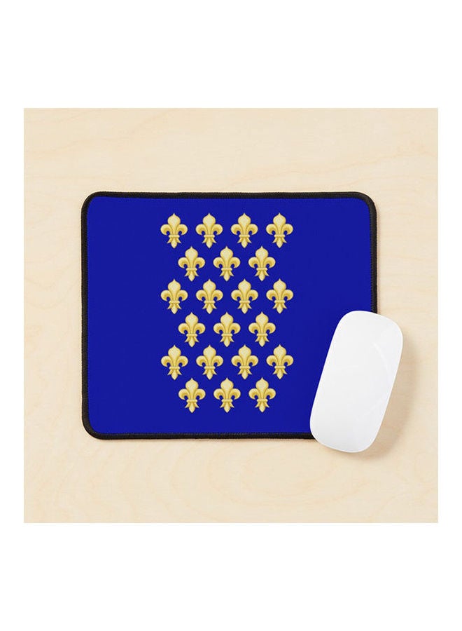 Generic French France Fleur De Lys Fleurs De Lis French Heraldry Pattern Knights Mouse Pad Multicolour 