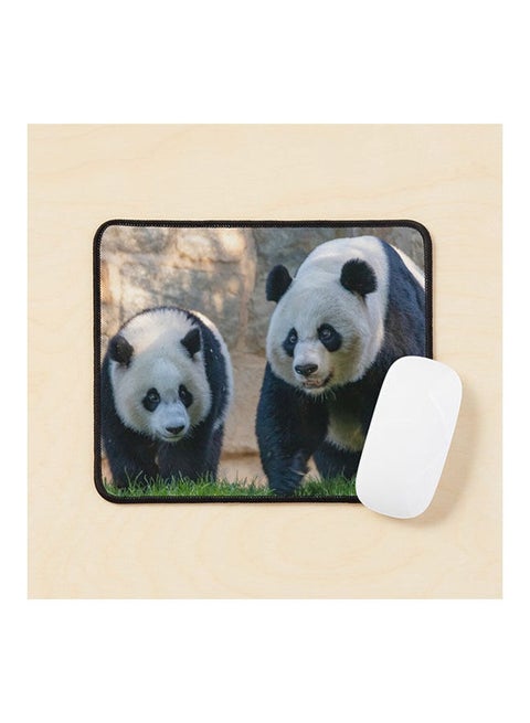 Giant Pandas Xiao Qi Ji And Mei Xiang At The Smithsonian S National Zoo Mouse Pad Multicolour