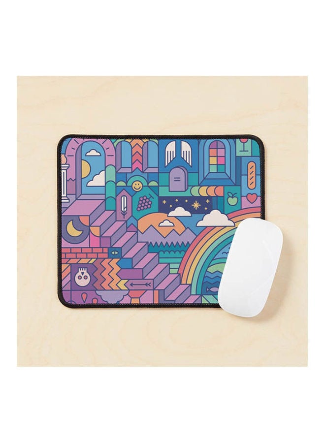 Generic Watch Your Step Mouse Pad Multicolour 