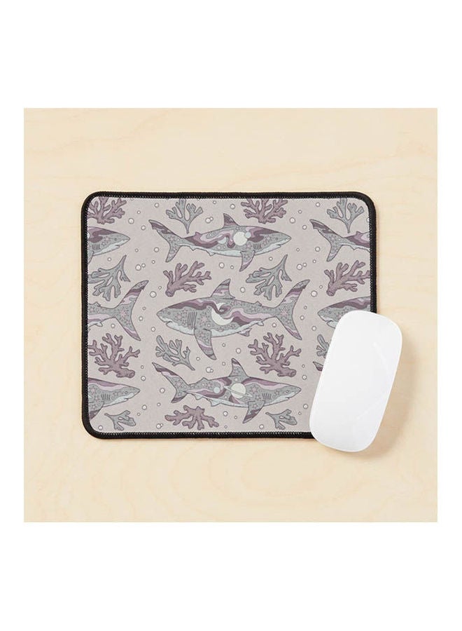 Midnight Swim Purple Haze Palette Ocean Shark Art Mouse Pad Multicolour