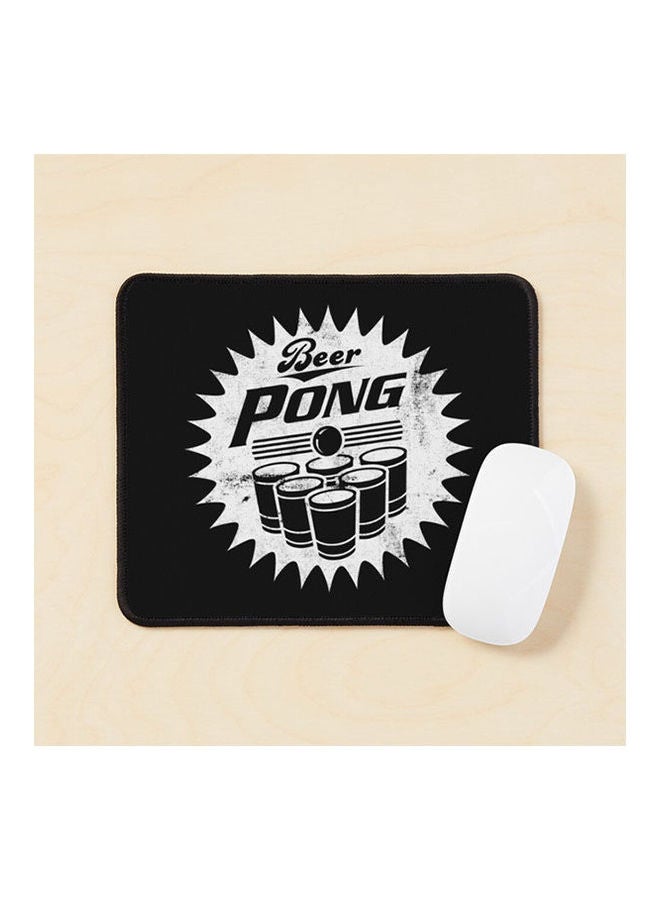 6 Cup Beerpong Logo 1950 1960 Style Used Look Mouse Pad Multicolour