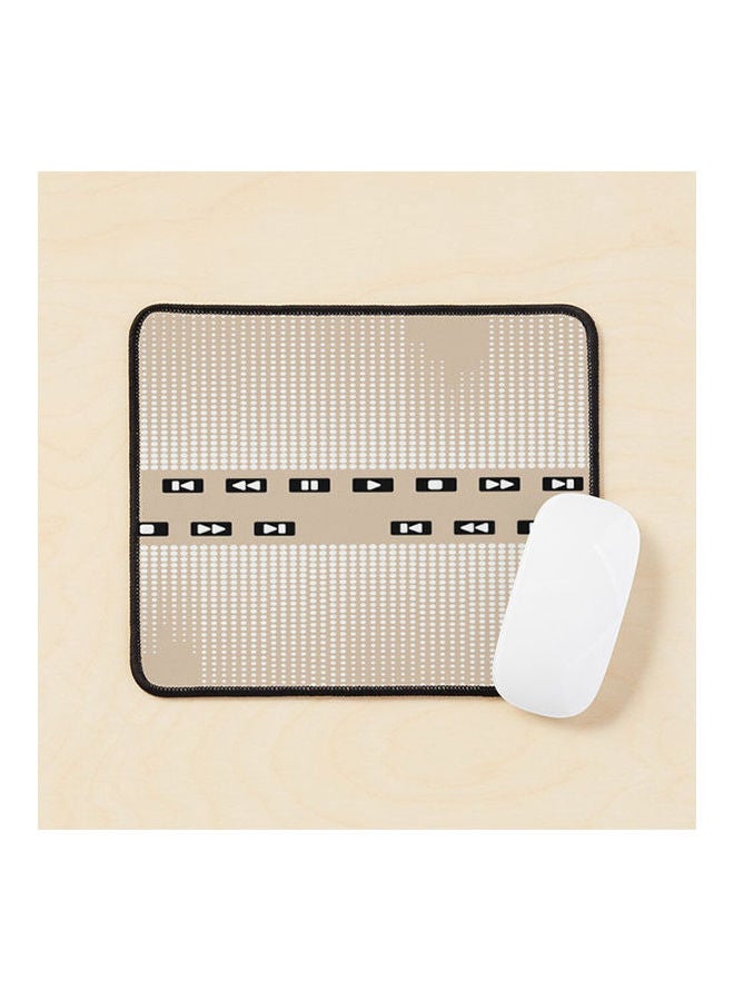 Music Waves Mouse Pad Beige
