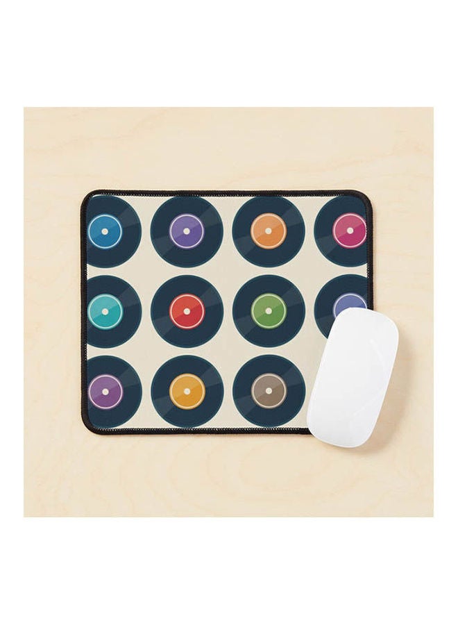 Vinyl Record Collection Mouse Pad Multicolour