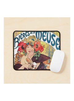 Bieres De La Meuse Alphonse Mucha Mouse Pad Multicolour