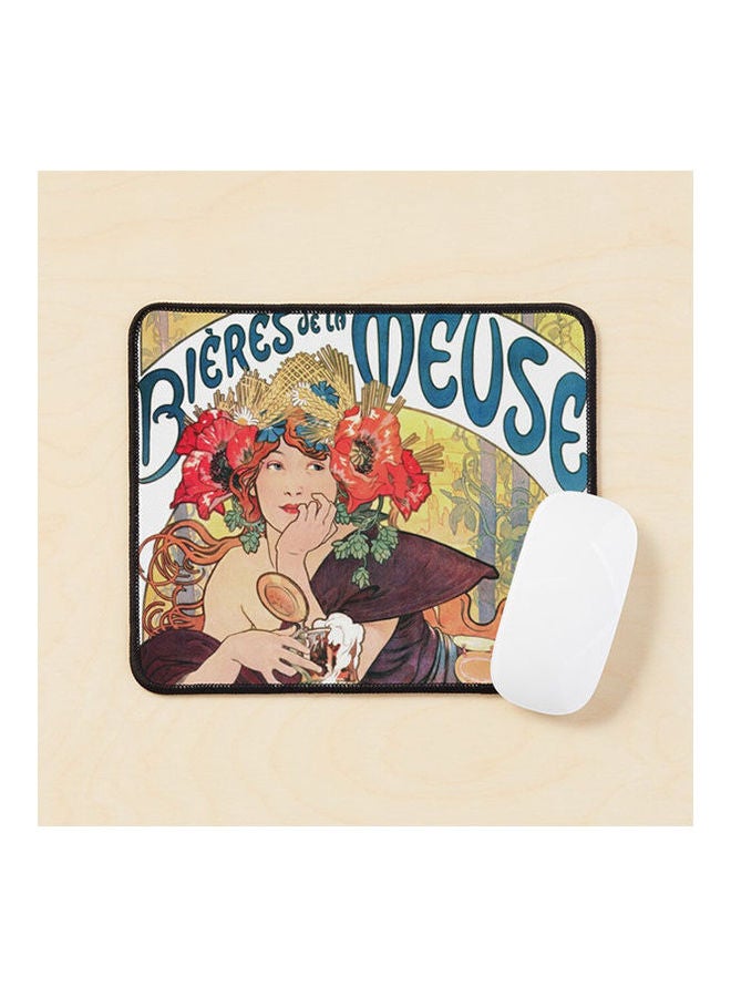 Generic Bieres De La Meuse Alphonse Mucha Mouse Pad Multicolour 