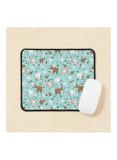 Goats In Blue Mouse Pad Multicolour