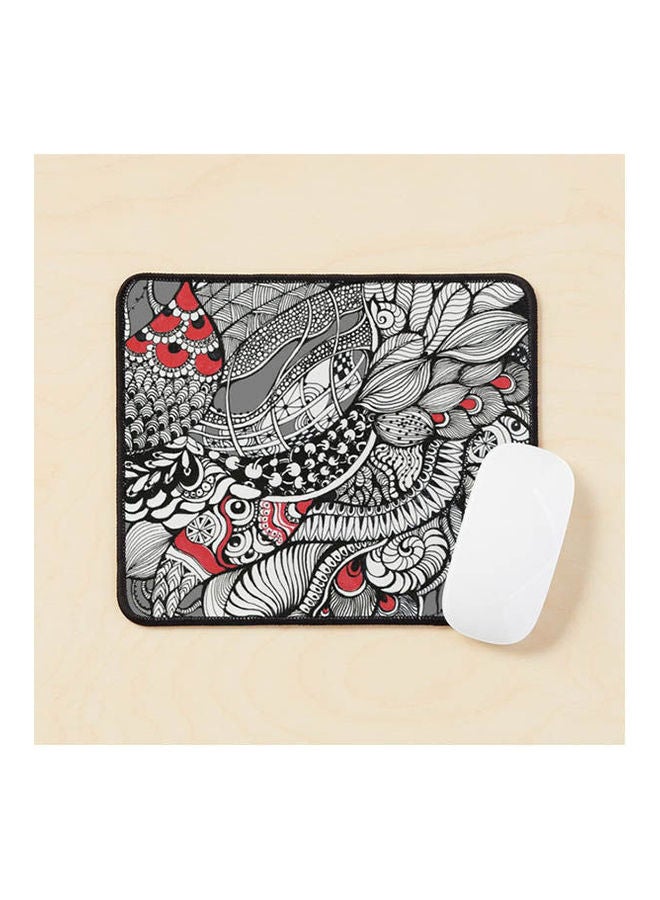 Hand Drawn Fine Line And  Fantasy Mouse Pad Multicolour