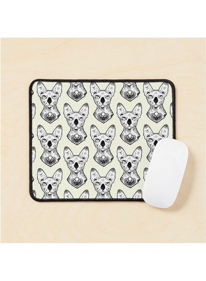 Sphynx Cat Tattooed Mouse Pad Multicolour 