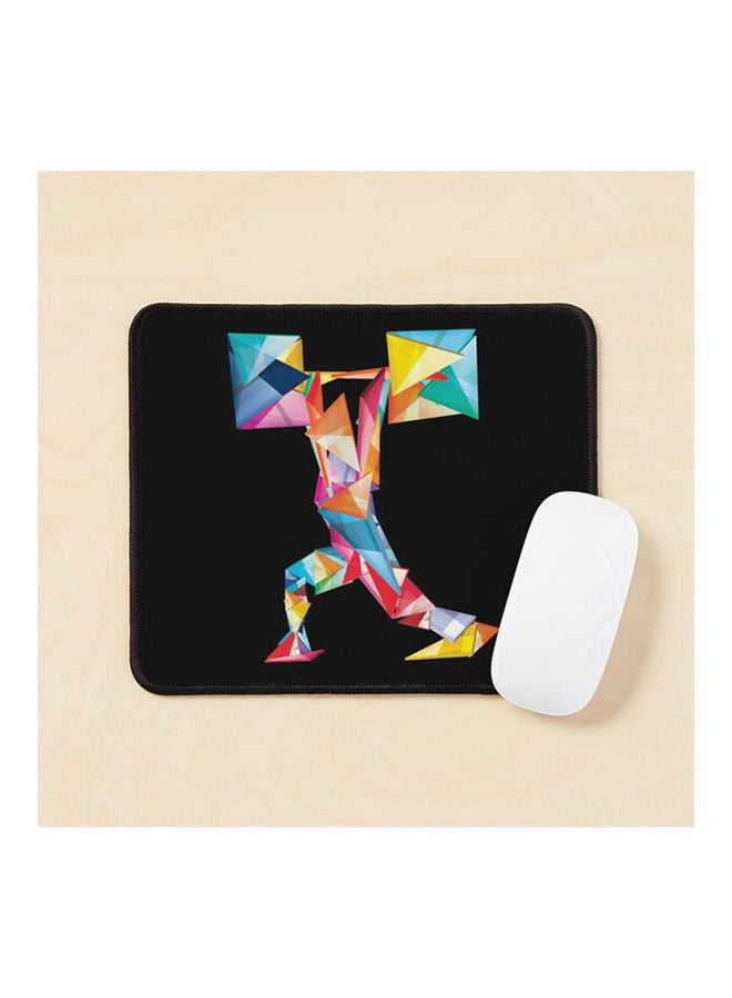 Clean And Jerk Weight Lifter Weight Lifting Gym Bodybuilding Mouse Pad Multicolour 