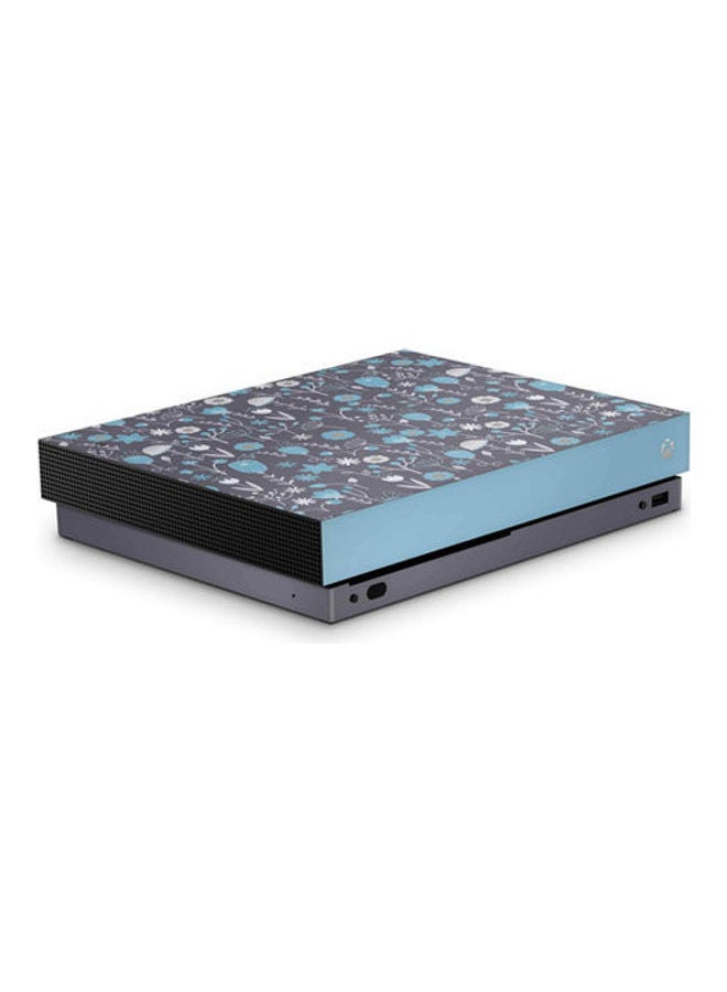 Cute Blue Flowers Skin For Xbox One X