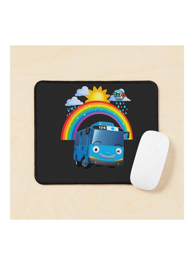 لوحة ماوس مطبوع عليها باص تايو الصغير من أغنية الأطفال متعدد الألوان