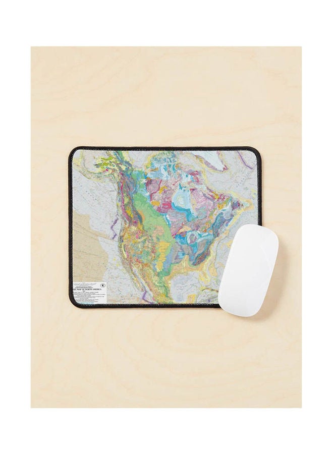 Usgs Geologic Map Of North America Mouse Pad Multicolour