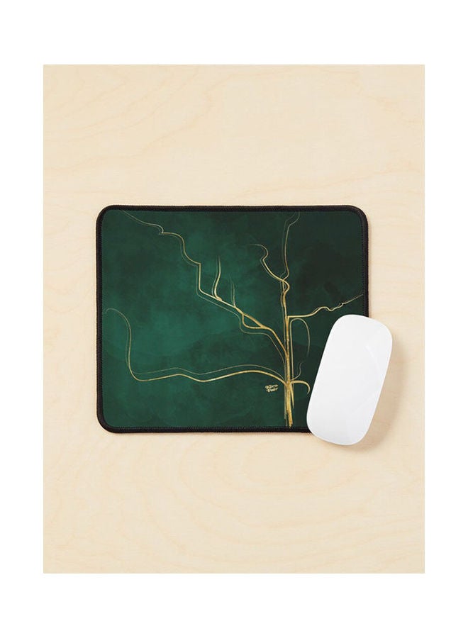 Kintsugi Emerald Green Art Decor Buyart Japanese Gold Green Kirovair Design Mouse Pad Multicolour 