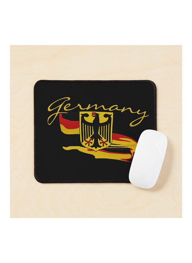 Abstract German Flag Colors And Bundesrepublik Eagle Mouse Pad Multicolour