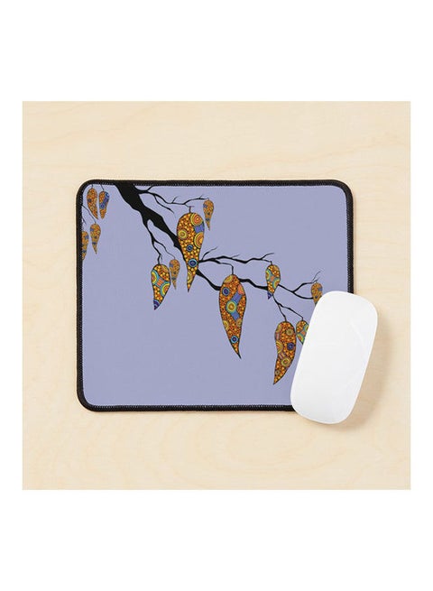 Authentic Aboriginal Art Tree Branch And Leaves Mouse Pad Multicolour