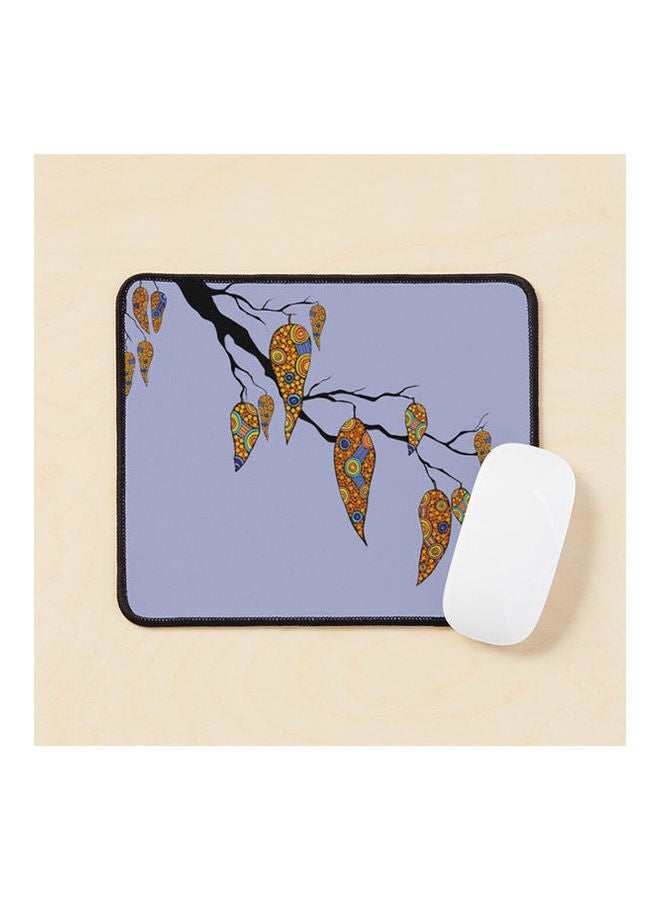 Authentic Aboriginal Art Tree Branch And Leaves Mouse Pad Multicolour