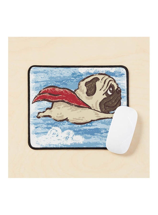 Flying Pug Mouse Pad Multicolour