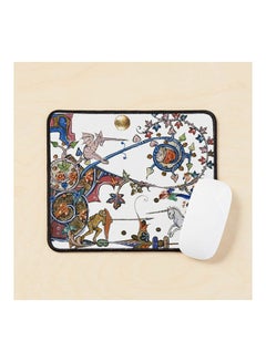 Weird Medieval Bestiary War Unicorns Fighting Monkey Warrior And Monster Mouse Pad Multicolour