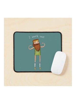 I Work Out Hipster Beard Dude Mouse Pad Multicolour - v1643477977/N52494391A_1