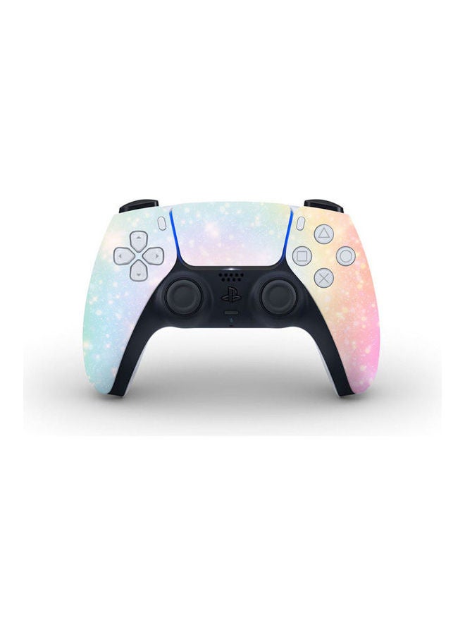غطاء لاصق بتصميم دوامة بألوان الباستيل لذراع تحكم جهاز الألعاب بلايستيشن 5