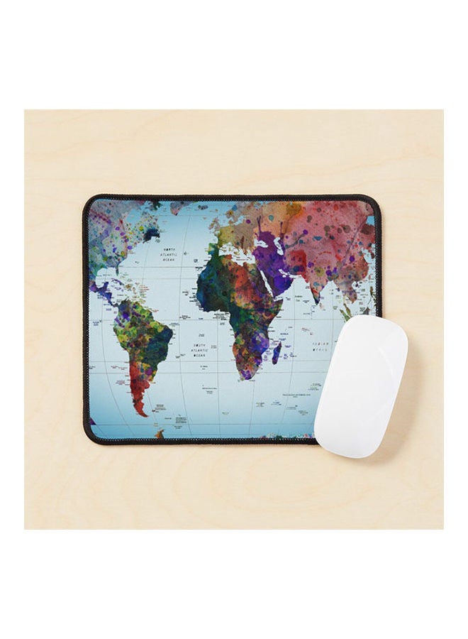 Generic - Map Of The World Mouse Pad Multicolour - Image 1