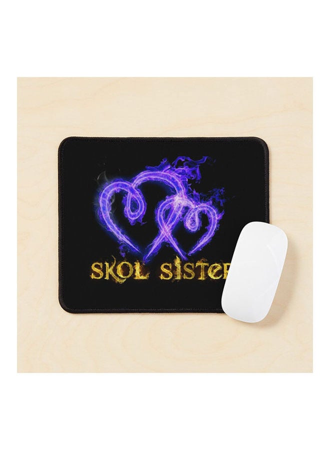 Skol Sister Flaming Hearts Mouse Pad Multicolour