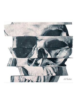 Glitch Skull Mono Mouse Pad Multicolour - v1643478124/N52495007A_1