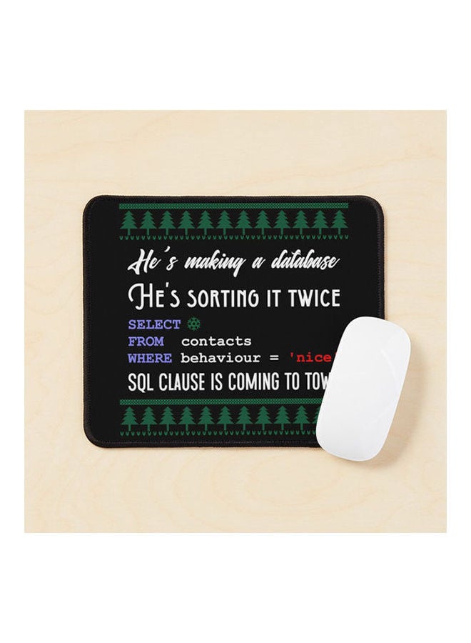 Funny Sql Programmer Database Christmas Admin Dba Mouse Pad Multicolour