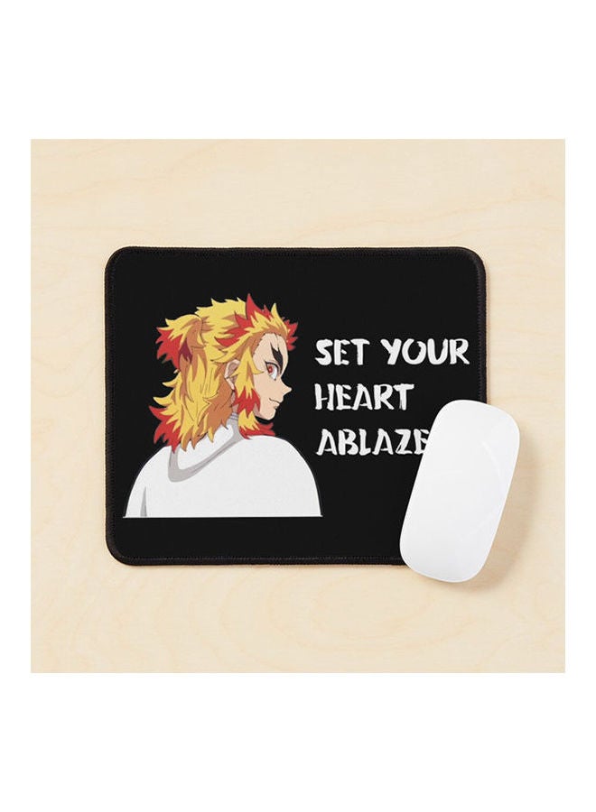 Set Your Heart Ablaze Rengoku Mouse Pad Multicolour