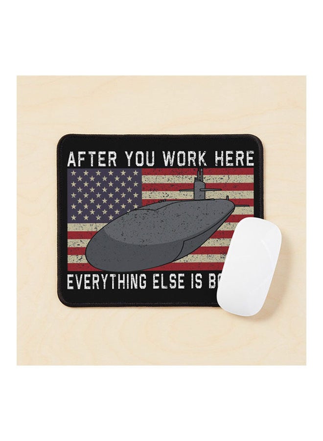 Submariner Submarine Crew Veteran Vintage American Flag Gift Mouse Pad Multicolour