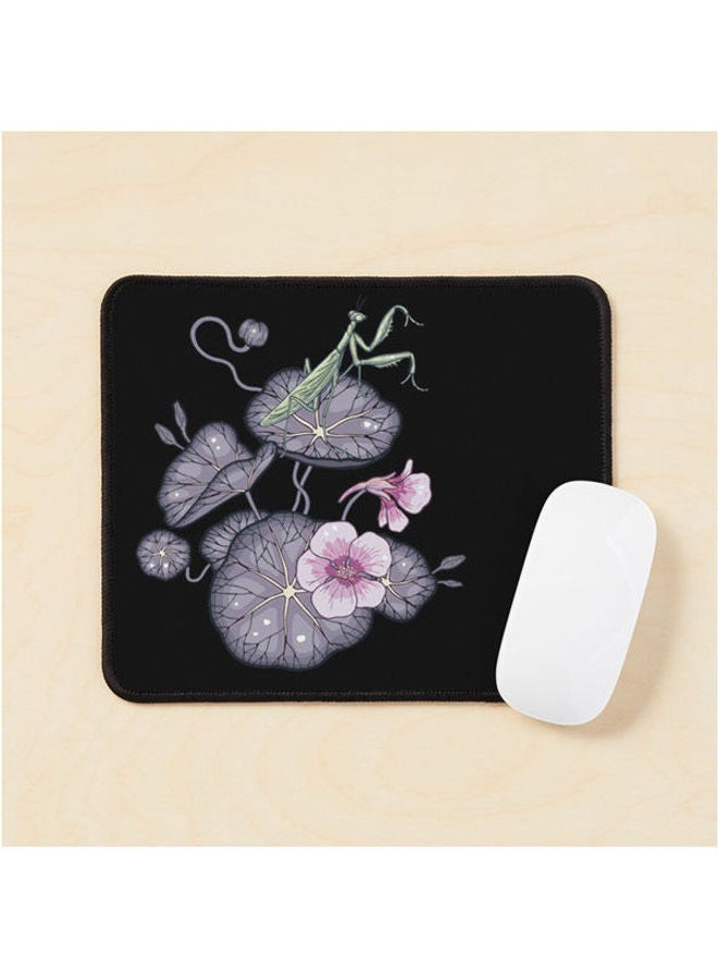 Black Indian Cress Garden Mouse Pad Multicolour