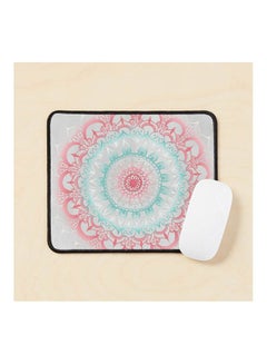 Teal And Coral Glow Medallion Mouse Pad Multicolour