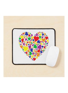 Rainbow Heart Mouse Pad Multicolour
