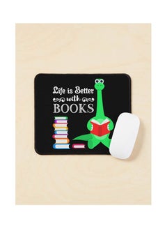 Life Is Better With Books Mouse Pad Multicolour